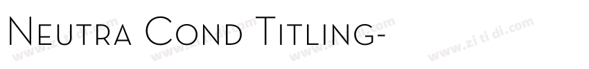 Neutra Cond Titling字体转换